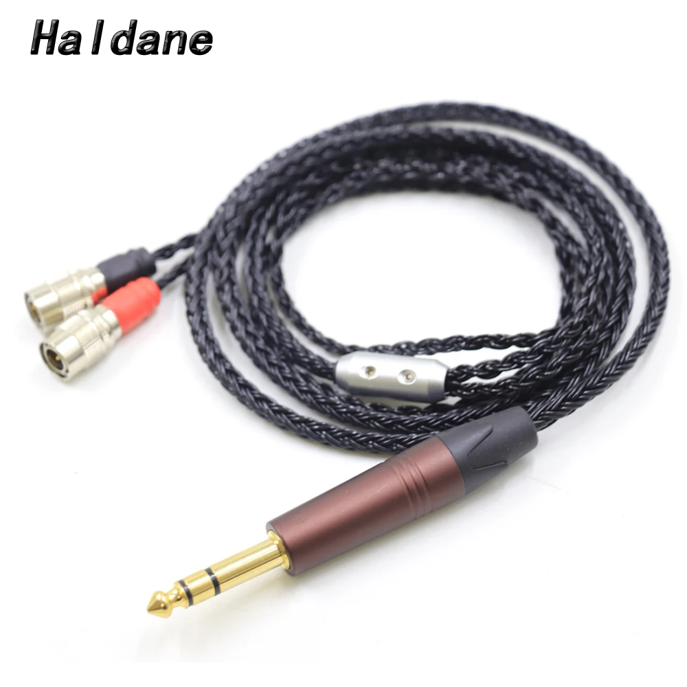 

Haldane Bright-Black 16 core Headphone Upgrade Cable For Mr Speakers Alpha Dog Ether C Flow Mad Dog AEON Earphone