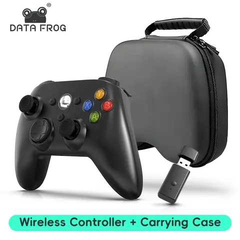 Controlador de juego inalámbrico con cable DATA FROG con Turbo de doble vibración para Xbox 360 Slim PC Windows Gaming Pad Joystick