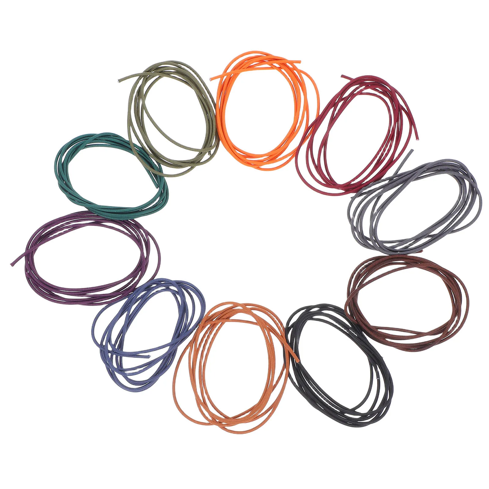 10 Stück Nylonseil-Bindungsbänder, elastische Stretchschnur für Reisende, Notebook, Tagebuch, Planer, sicherer Riemen, Befestigungswickel