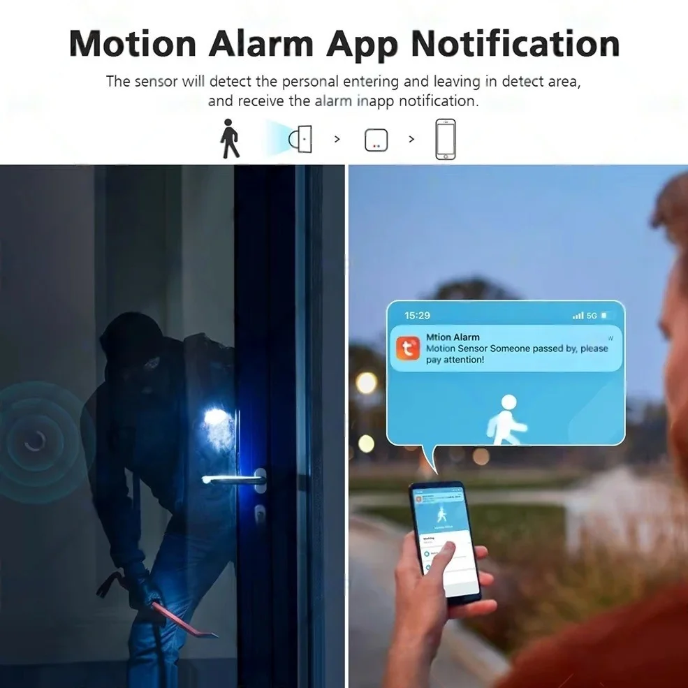 Zigbee 3.0 Smart Pir Motion Sensor Movement Human Body Infrared Detector Security Alarm Sensor for Tuya Smart Life App