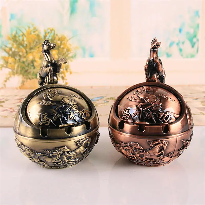 Animal Ashtray Ashtray of The Chinese Zodiac Metal Cigar Ashtray Living Room Office Smoking Accessories Portable Boyfriend Gifts