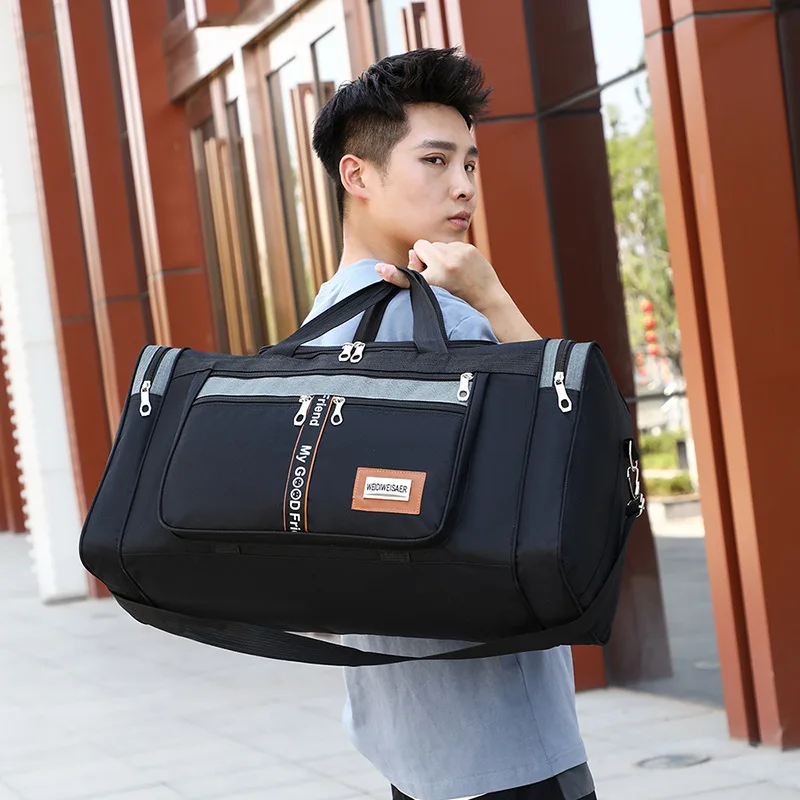 Grande capacidade portátil Travel Bag, Outdoor Carry Bagagem Bolsa, Conveniente Masculino's Weekend Duffle Bags