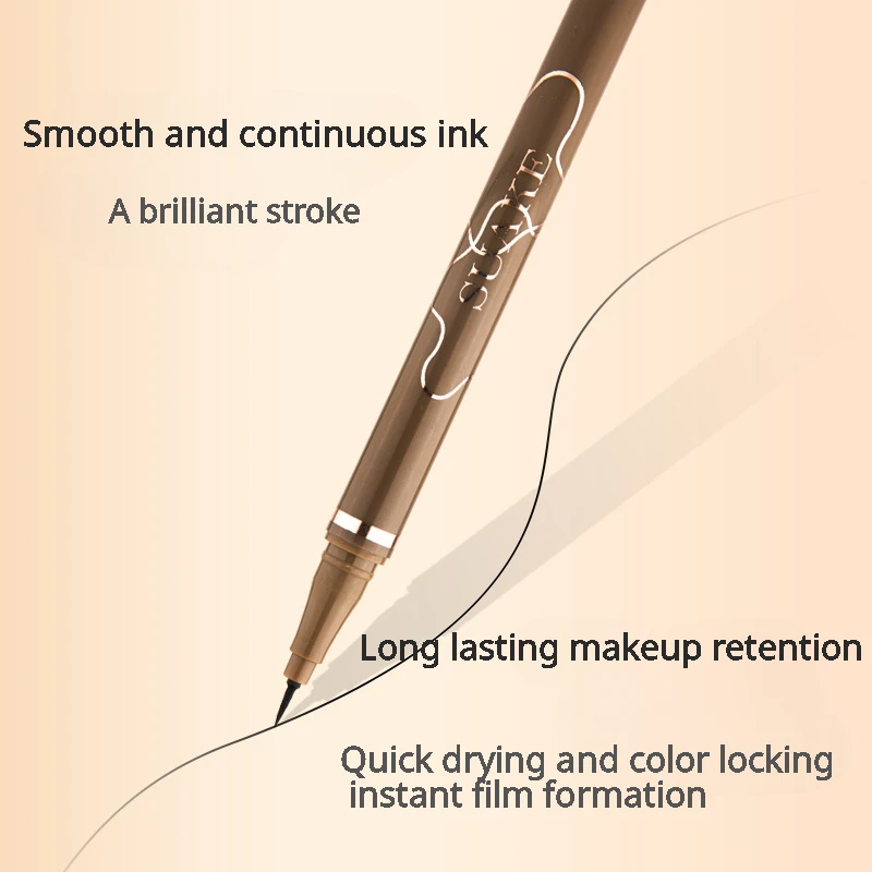 Eyeliner impermeabile Ultra-fine ad asciugatura rapida matita Eyeliner liquido opaco nero marrone sdraiato baco da seta ciglia inferiori trucco degli occhi