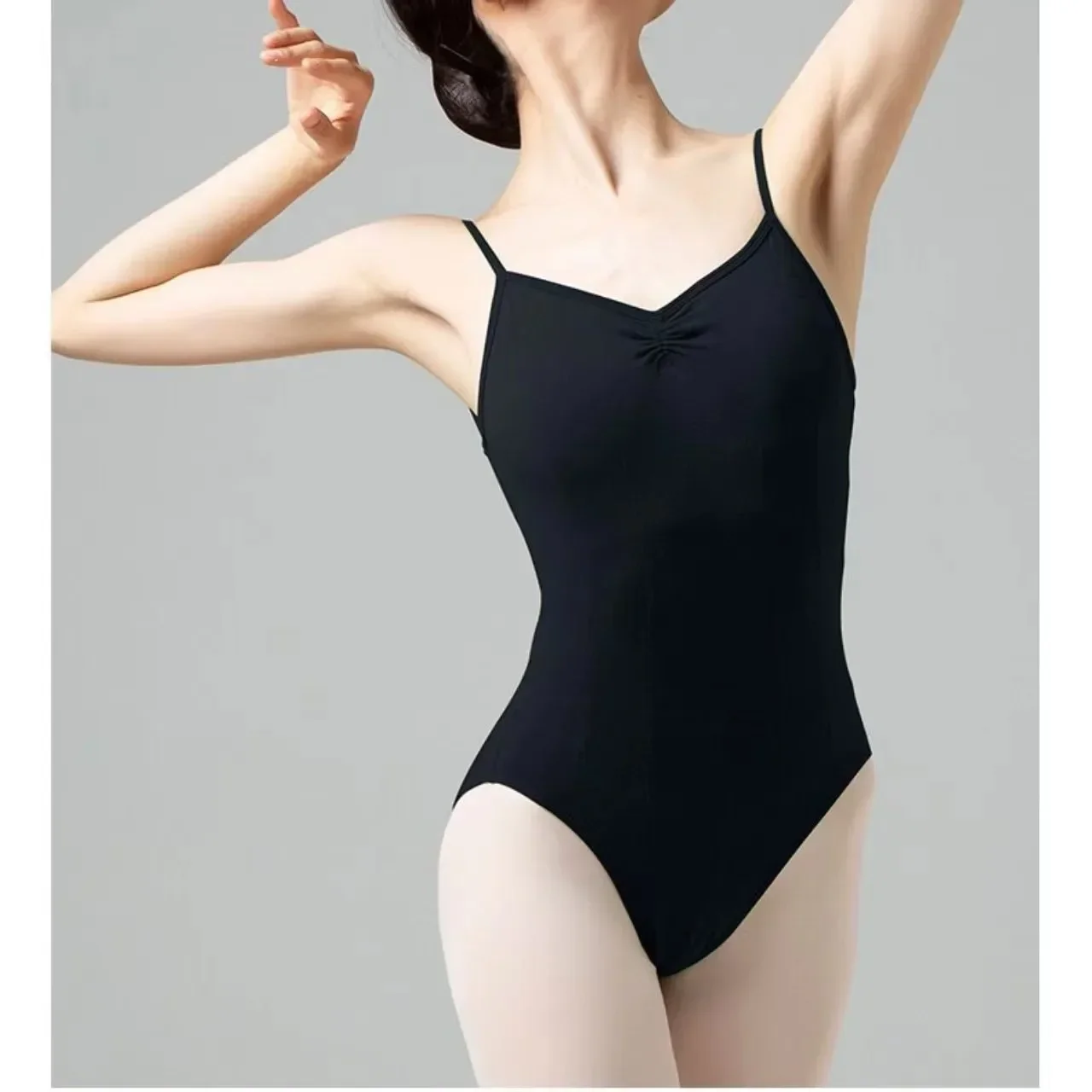 บัลเล่ต์ Leotards สําหรับผู้หญิงผู้ใหญ่ Camisole ยิมนาสติก Leotard เครื่องแต่งกายบัลเล่ต์สีแดงสีดําชุดว่ายน้ําชุดว่ายน้ําผู้หญิง