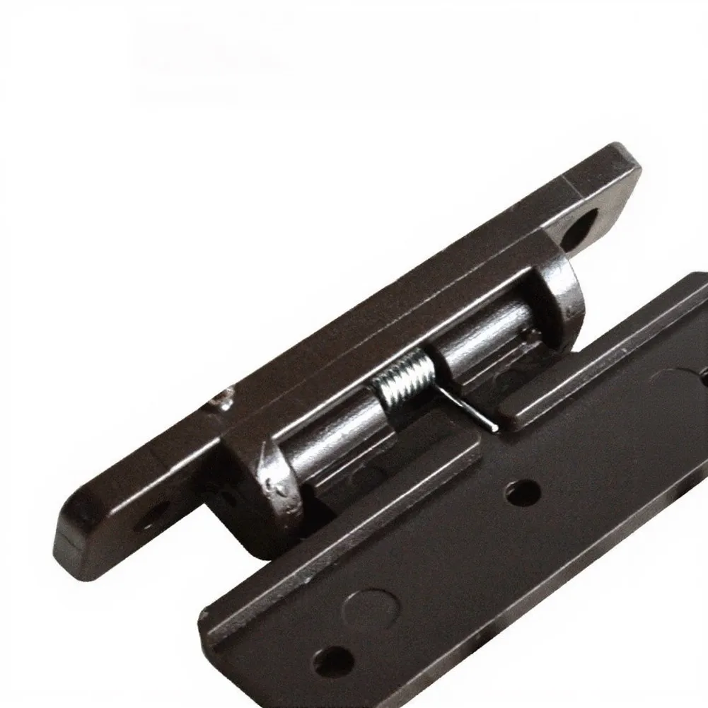 10pcs Black Plastic Spring Hinges for Cabinet Doors 54x12mm Flat Concealed Furniture Hinges with Countersunk Screw Holes