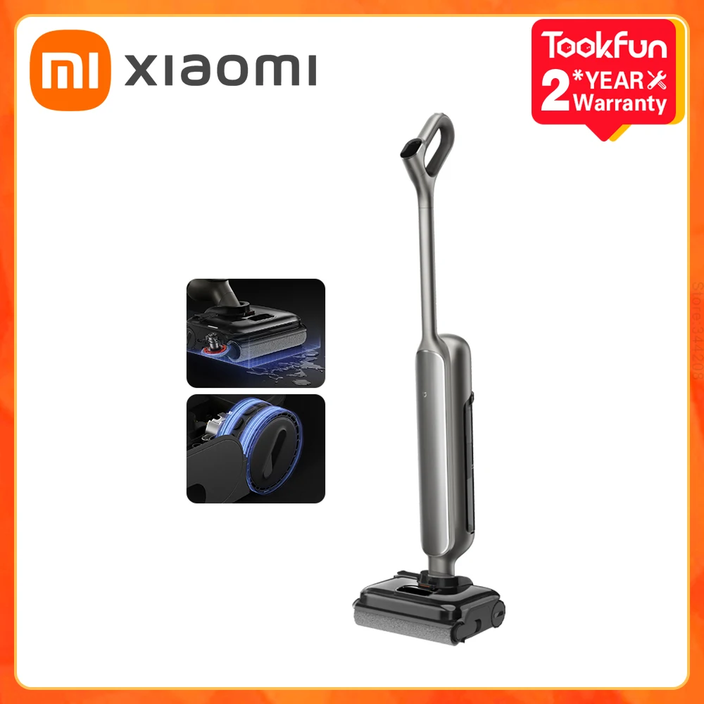 XIAOMI MIJIA Wet Dry Vacuum Cleaner 4 Max Home Appliance Cordless Vertical Washing  Vacuum Cleaner Upright Handheld Dust Machine