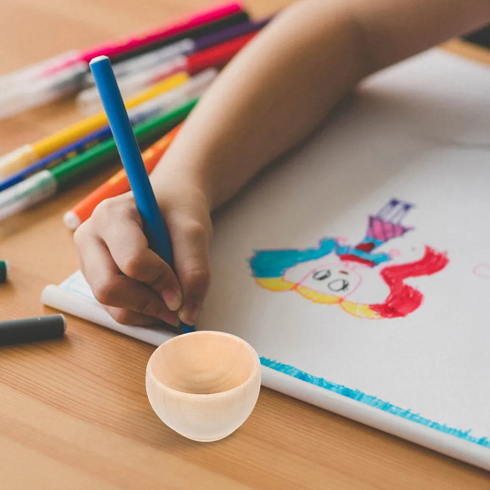 

Набор из 12 деревянных чаш без покрытия, гладкие маленькие чаши для поделок, росписи, декора дома и вечеринок, для соусов, орехов, закусок