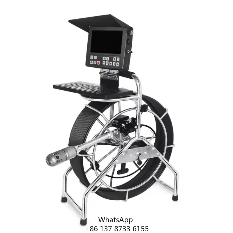 GV8-3345DU Digital Counter Function Diameter 45mm Pipe Camera 20m Fiberglass Cable 8 Inch Monitor Sewer Pipe Inspection Camera