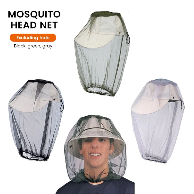 Outdoor Beekeeper Head Face Mask Hat Net Cover Anti-mosquito Cover Mosquito Net Cap Travel Breathable Head Mesh Covers