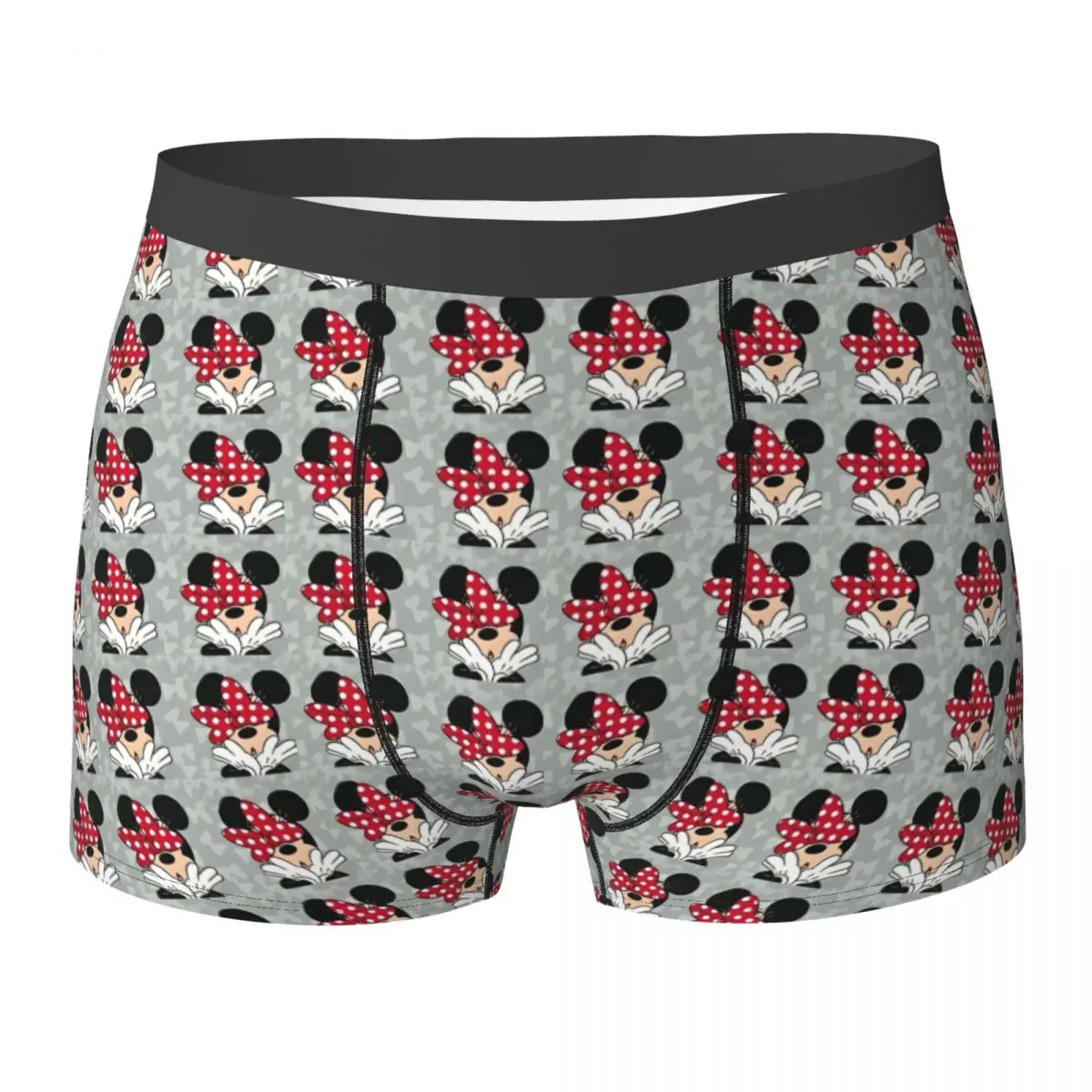 

Mickey Mouse Cartoon Fashion Boxer Shorts 3D Pouch Underwear Quality Pattern Boxer Brief Comfortable Man Underpants Plus Size