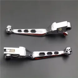 Chrome Skull Brake Clutch Lever for Harley Fat Boy Dyna Road King 883 1200 FLHR