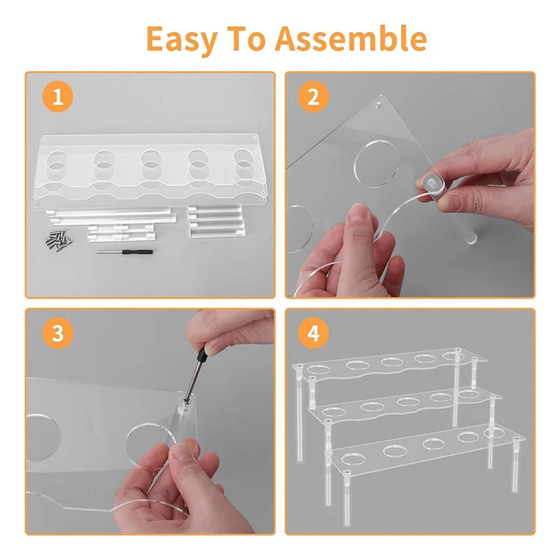 AA81-2X 15 ثقوب الآيس كريم مخروط حامل الاكريليك 3 طبقات حامل الوجبات الخفيفة عرض وجبة خفيفة الفشار ورقة المخاريط الوقوف للديكور المنزل