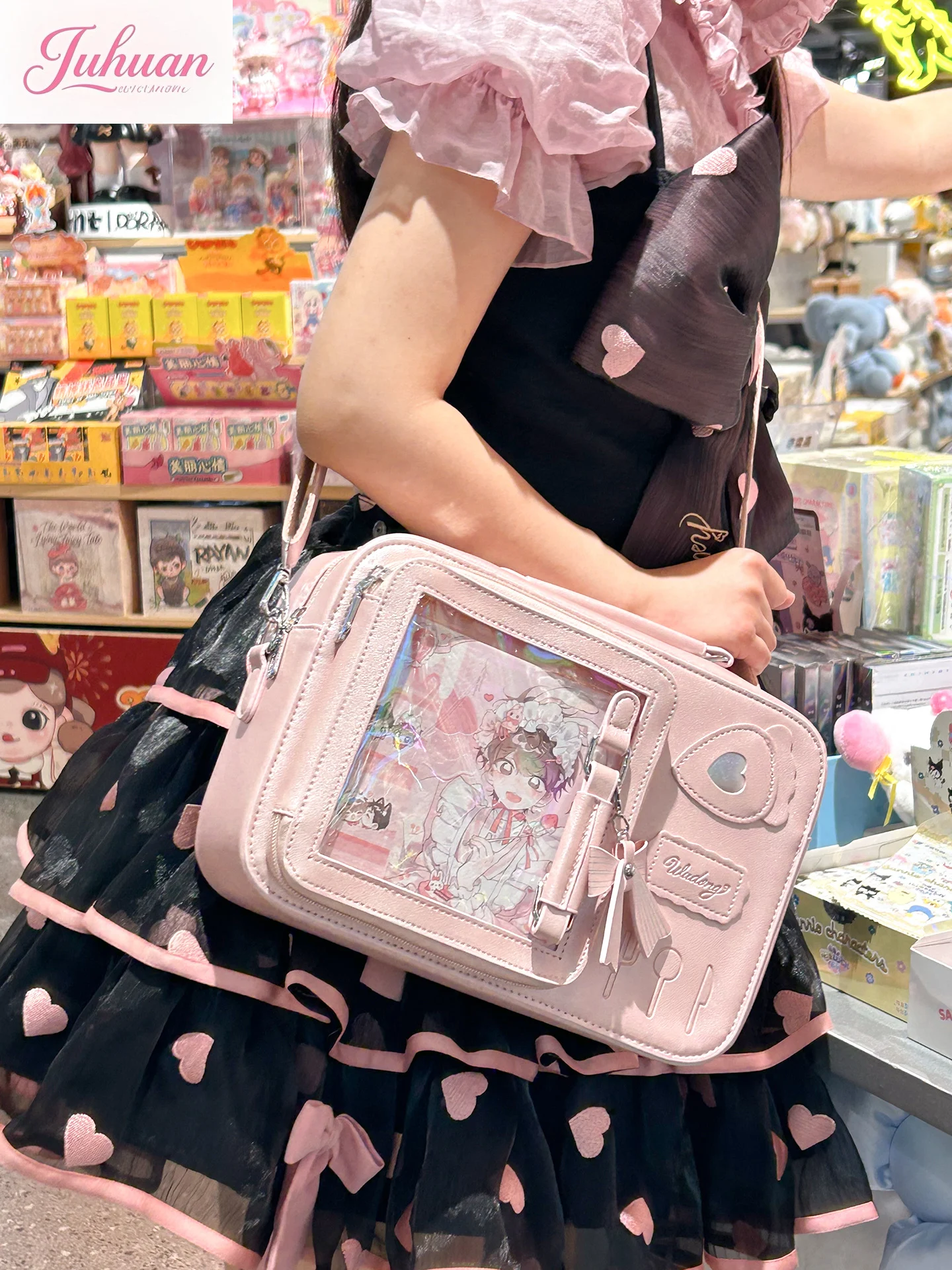 

Riginal LtaBag, повседневный универсальный рюкзак через плечо, прозрачный, маленький, количество продуктов питания, второе измерение, женская сумка Comic-Con