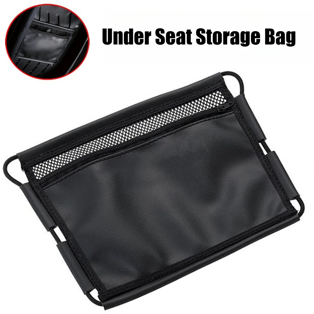 Seat Bag Under Seat Motorcycle Scooter Storage Bag Organizer PU Leather Under Seat Storage Pouch Bag Dual Pockets XMAX NMAX ADV