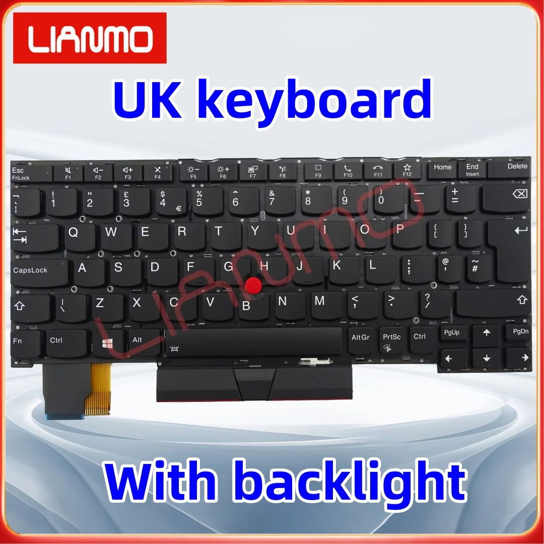 Royaume-uni espagne français italie suisse pour Lenovo Thinkpad X13 Yoga X390 X395 Yoga clavier d'ordinateur portable avec rétro-éclairage