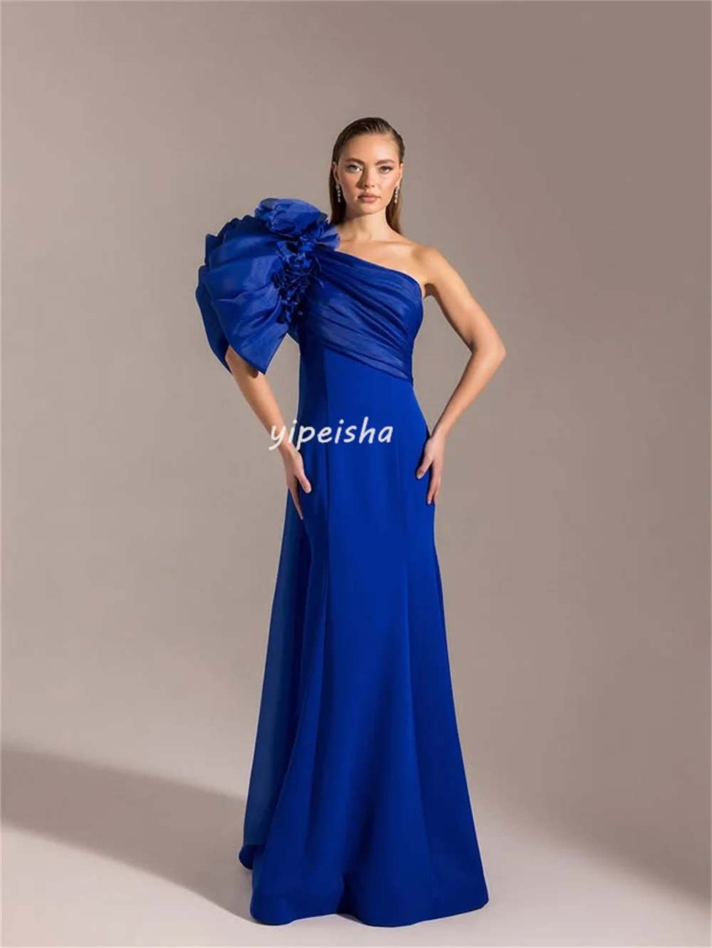 Элегантный одинаковый трикотаж ручной работы по индивидуальному заказу, длинные платья русалки на одно плечо, классические сексуальные платья на заказ