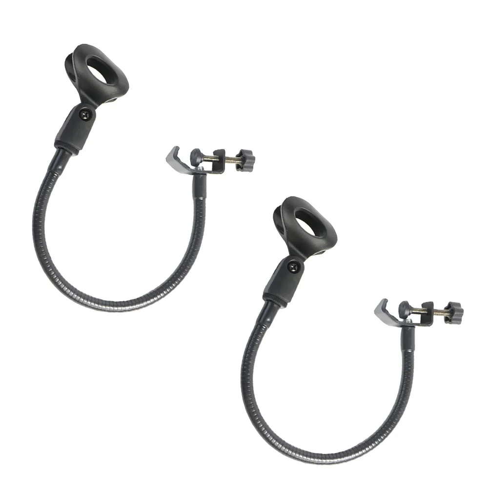 

2pcs C-Type Microphone Holder Universal Hose Mic Stand For Broadcasting Podcasting Studio Recording 360° Adjustable Clamp Rack