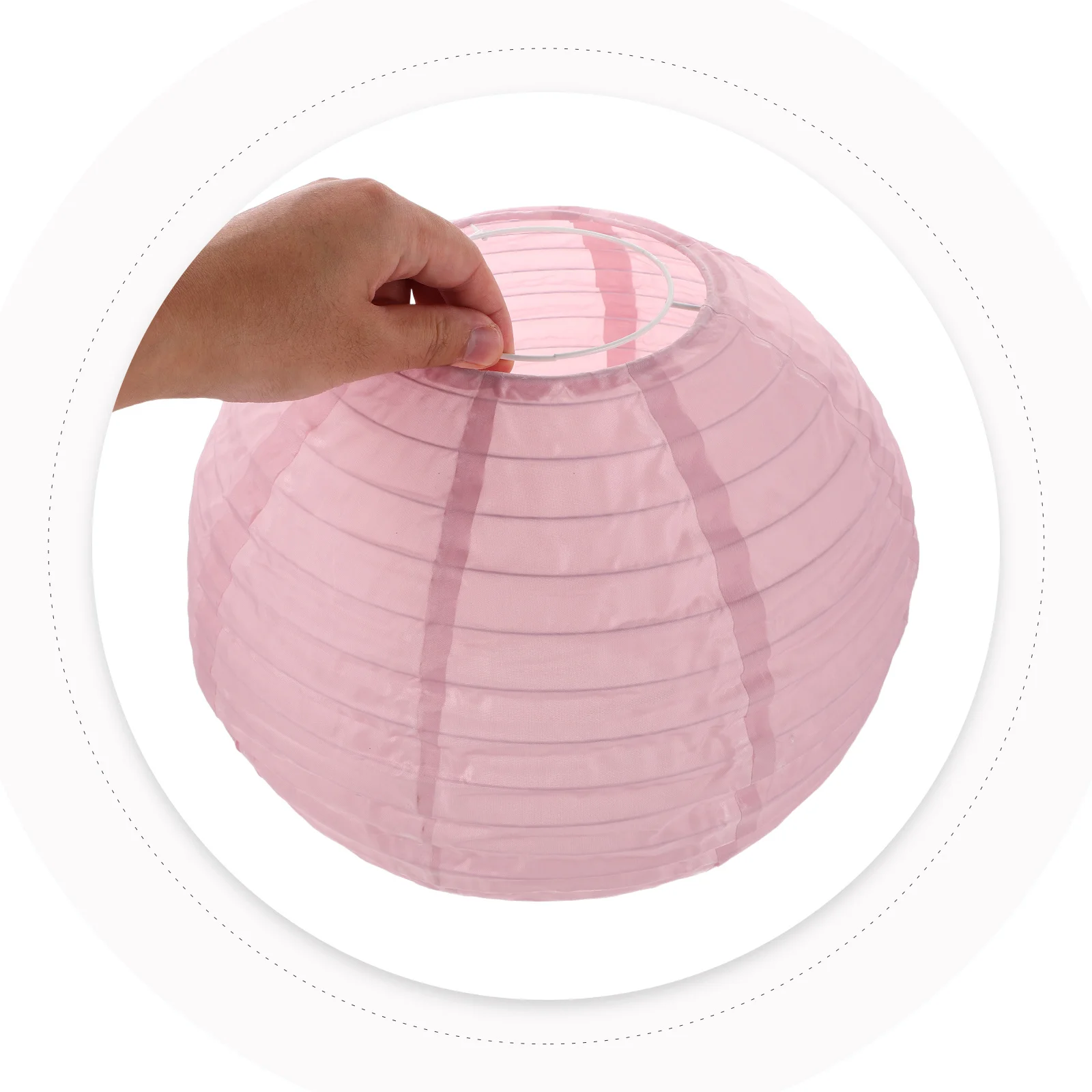 

Fabric Lantern Shade Round Collapsible Ceiling Pendant Lantern Cover Soft Light Diffuser Lampshade for Bedroom Living Room