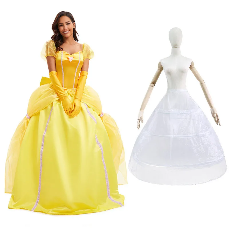 Film Belle Prinzessin Cosplay Kleid Erwachsene Schönheit und Biest Anime Belle Kleid Cosplay Leistung Frauen Geburtstag Geschenke