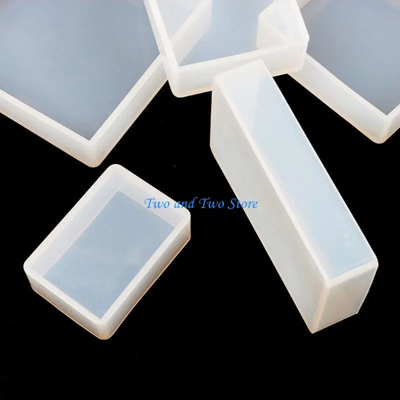 HX6F Silicone Mold Square/Rectangle Casting Molds DIY Craft 3D Art Making Supplies