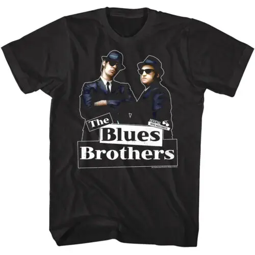 Official Movie Merchandise Blues Brothers Men’s T-Shirt Elwood and Jake Blues