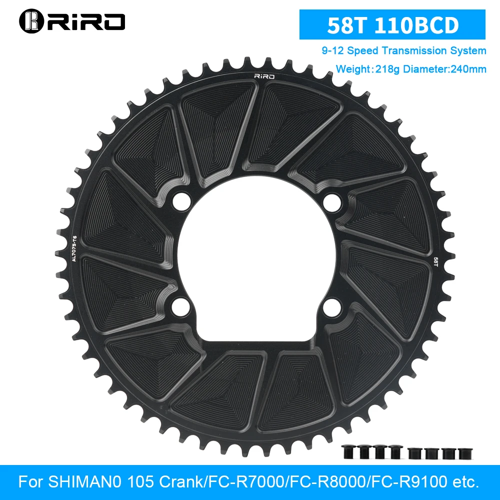 RIRO Bicycle Chainwheel 110BCD 46/48/50/52/54/56/58T Bike Crown