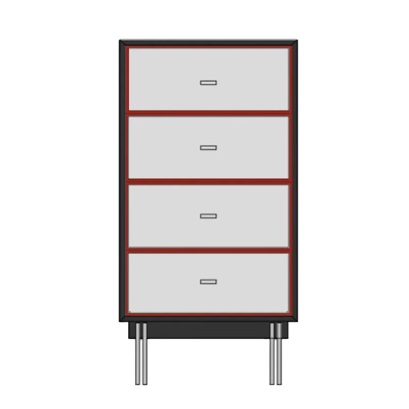 

Mirror side cabinet Floor-to-ceiling stainless steel multi-layer drawer chest cabinet Living room storage multi-function cabinet