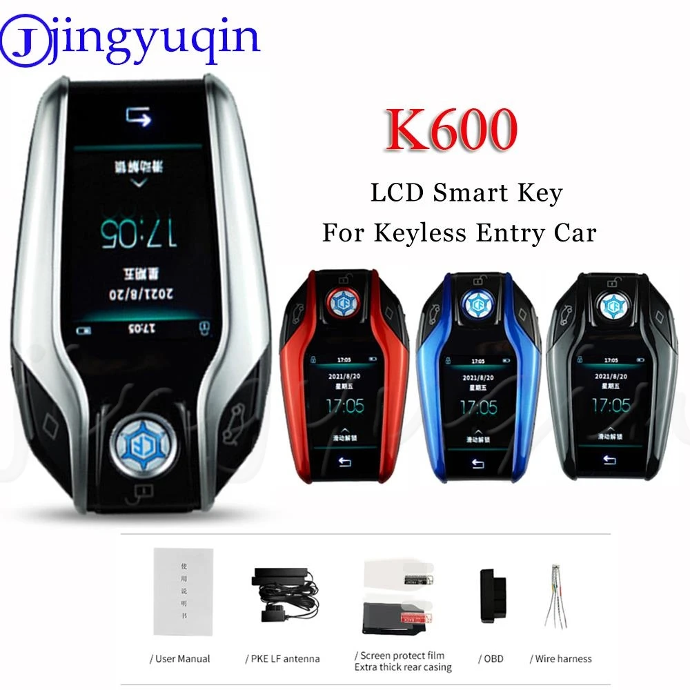 

Jingyuqin K600 PKE Comfort Access Keyless Entry Universal Modified Smart Remote LCD Key For Bmw Audi Kia VW Chevrolet Nissan