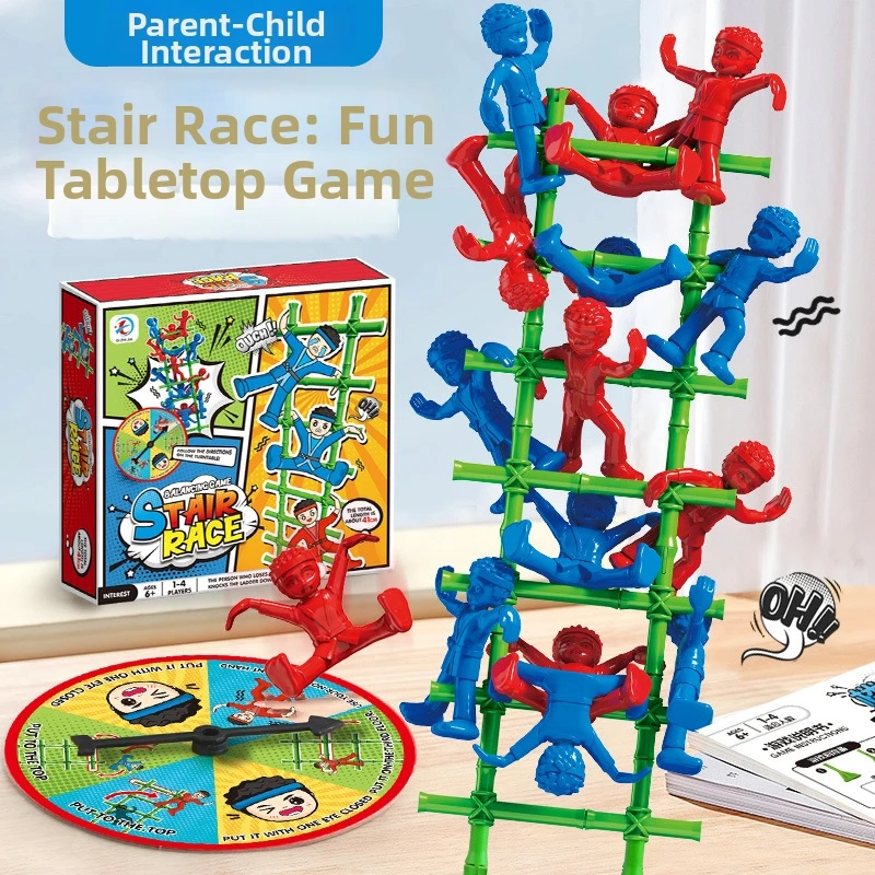 Ladder Climbing Race Game Multiplayer Interactive Balance Toy for Kids Parent-Child Tabletop Challenge Fun Party Gift Set