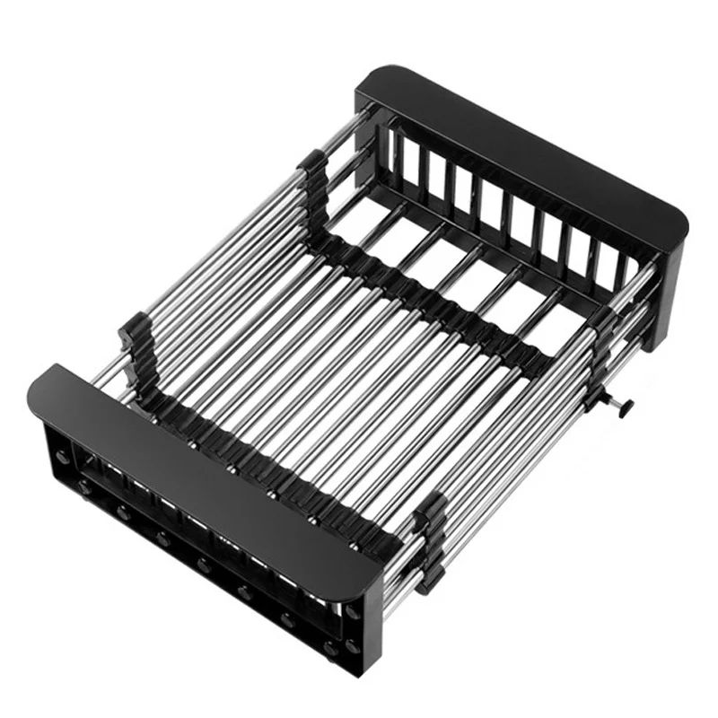 

Сливной дуршлаг для раковины из нержавеющей стали, выдвижной, с высокой несущей способностью, для мытья посуды, фруктов и овощей, большой