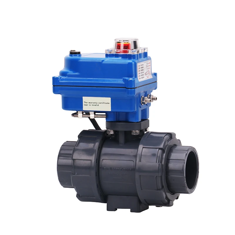 

UPVC Electric Ball Valve AC220V DC24V Acid and Alkali Resistant Anti-corrosion Plastic Ball Valve Used for Water Passing