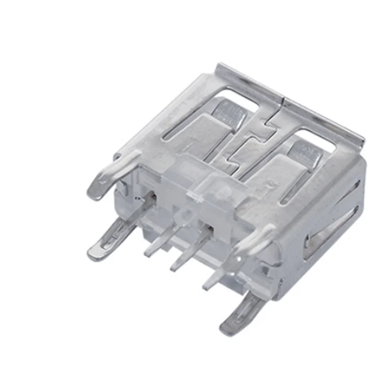 

【BRAND NEW】Micro 2.0 USB 4Pin DC White A Type Cabriole Leg 180 Degree Female Connector Socket Jack Plug 50Pcs Laptop Motherboard