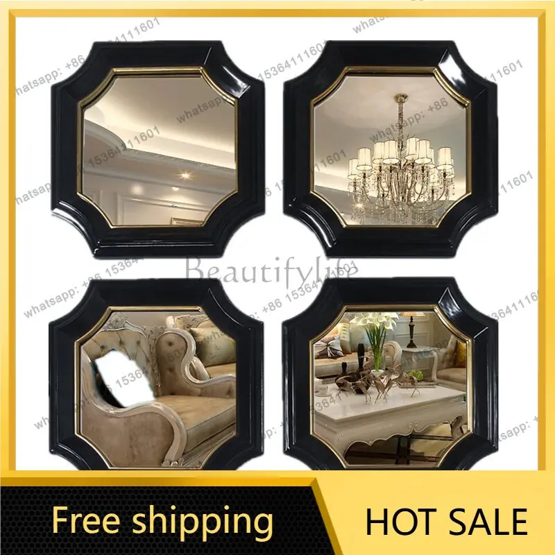 LS  Combination Japanese-style Wall Hanging New Chinese-style Homestay Living Room Wall Hanging American Splicing Mirror