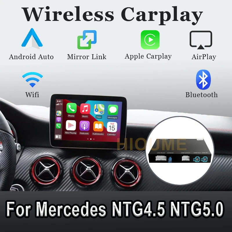 

Wireless Carplay Android Auto For Mercedes Benz E Class W212 E Coupe C207 2011 - 2015 Decoder Box Mirror Link GPSnavigation