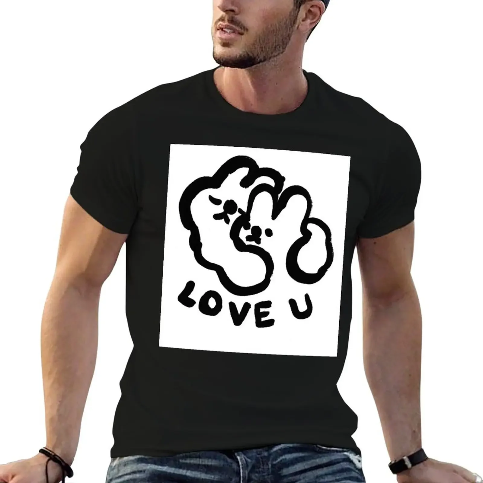 LOVE U T-Shirt cheap stuff animal prinfor boys mens fashion