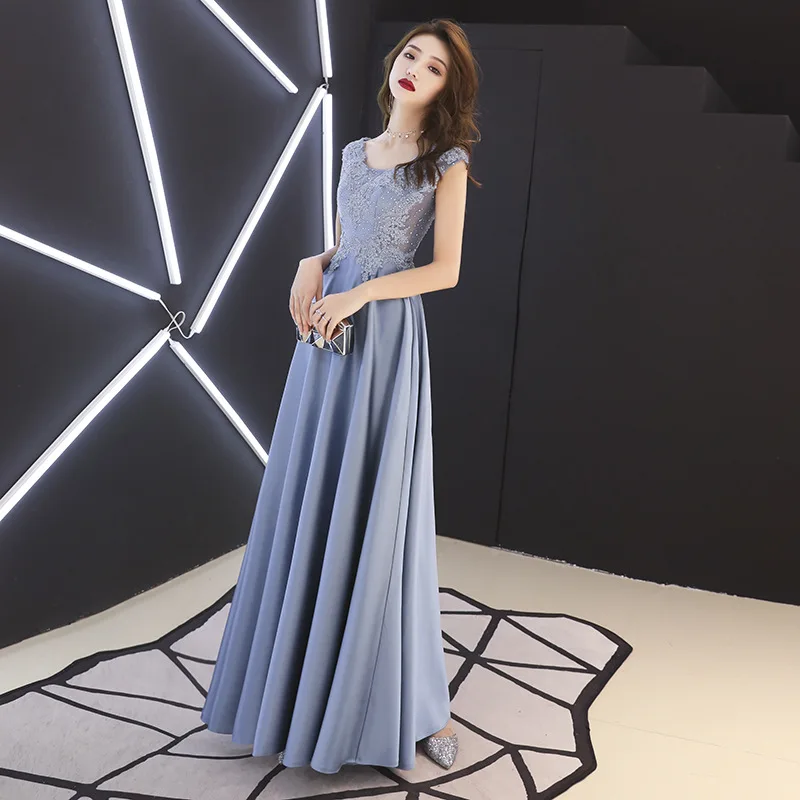 

Elegant Long Evening Dress Women's New 2026 Stylish Ball Gown Dress Ladylike Spring Season Chinese Production Grid Cloth
