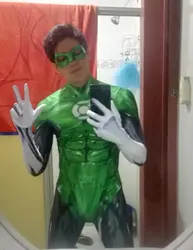 Disfraz de superhéroe de Linterna Verde para adultos y niños, mono de fiesta de Halloween Zentai