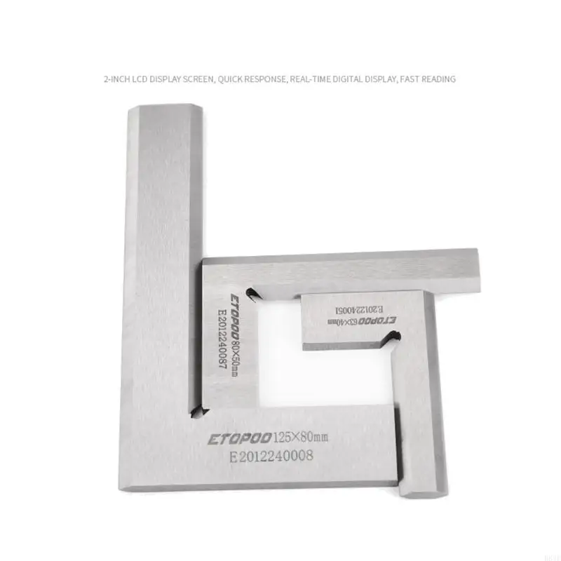 D84F Machinist Knife Square Ruler 90 Degree Ruler Ground Steel Hardened with Measuring Tool
