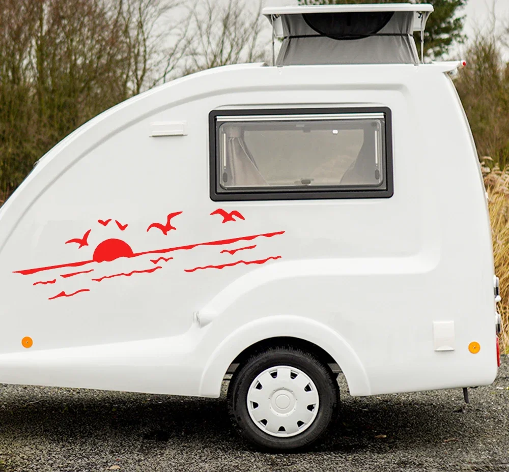 

Creative Sea Sunrise Decor Stickers for Car Camper Van Bus Caravan Motorhome SUV Pickup Cargo Caravan Vinyl Decals Auto Tuning