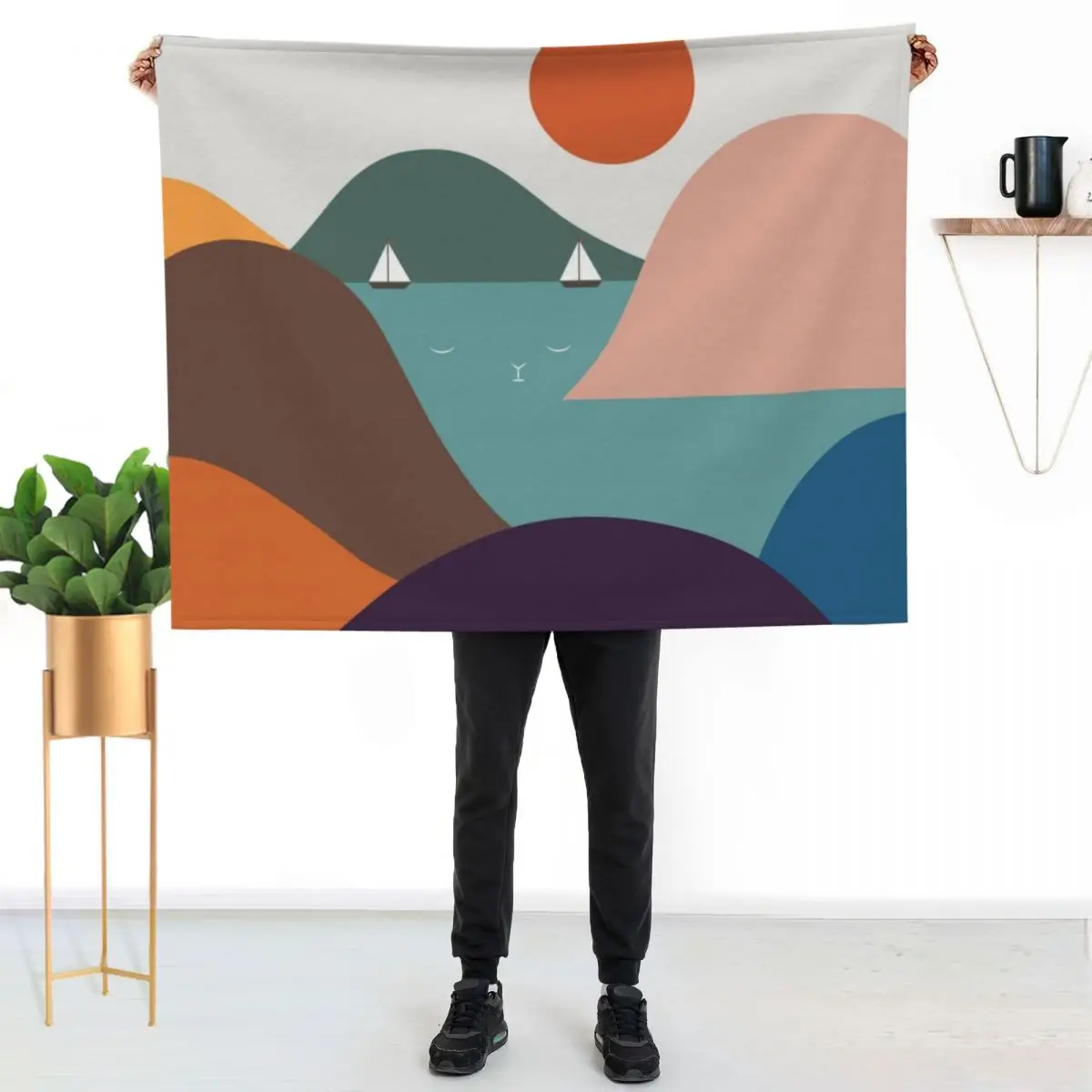 Cat Landscape 12 Throw Blanket sofa bed Blankets For Sofas Beach warm for winter Shaggy For Sofa Thin Blankets