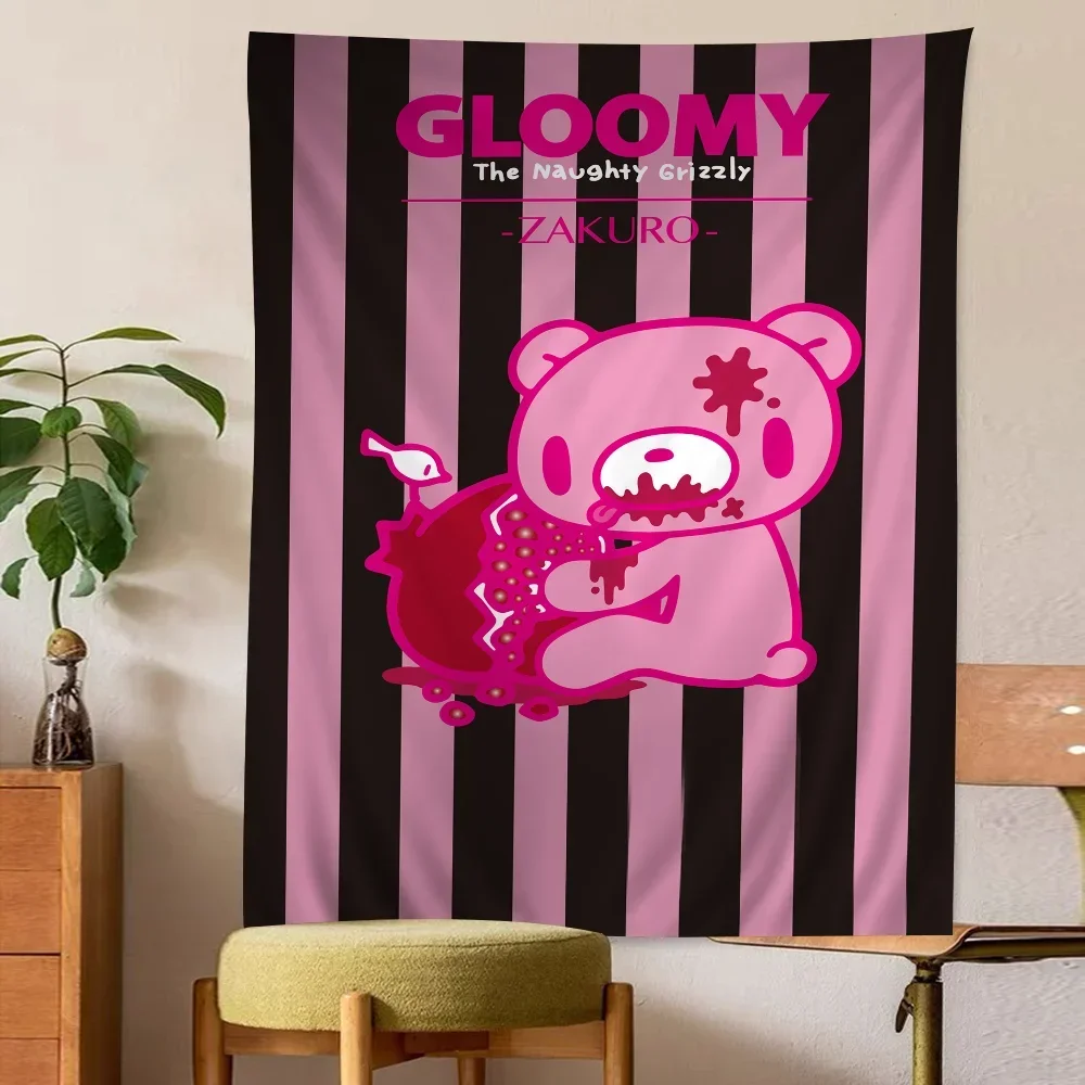 Cartoon G-Gloomy Bear Anime Tapestry Art Science Fiction Room Home Decor Wall Art Decor