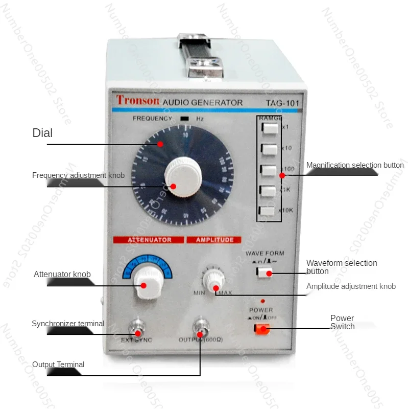 AC 100-240V TAG-101 niska częstotliwość Generator sygnału Audio źródło sygnału 10Hz-1MHz