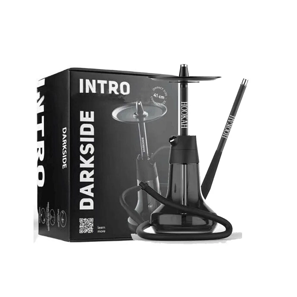 Darkside Shisha Sheesha مجموعة كاملة تصميم جديد الشيشة الروسية INTRO الفولاذ المقاوم للصدأ Narghile ورنيش تقنية معدنية ل #6