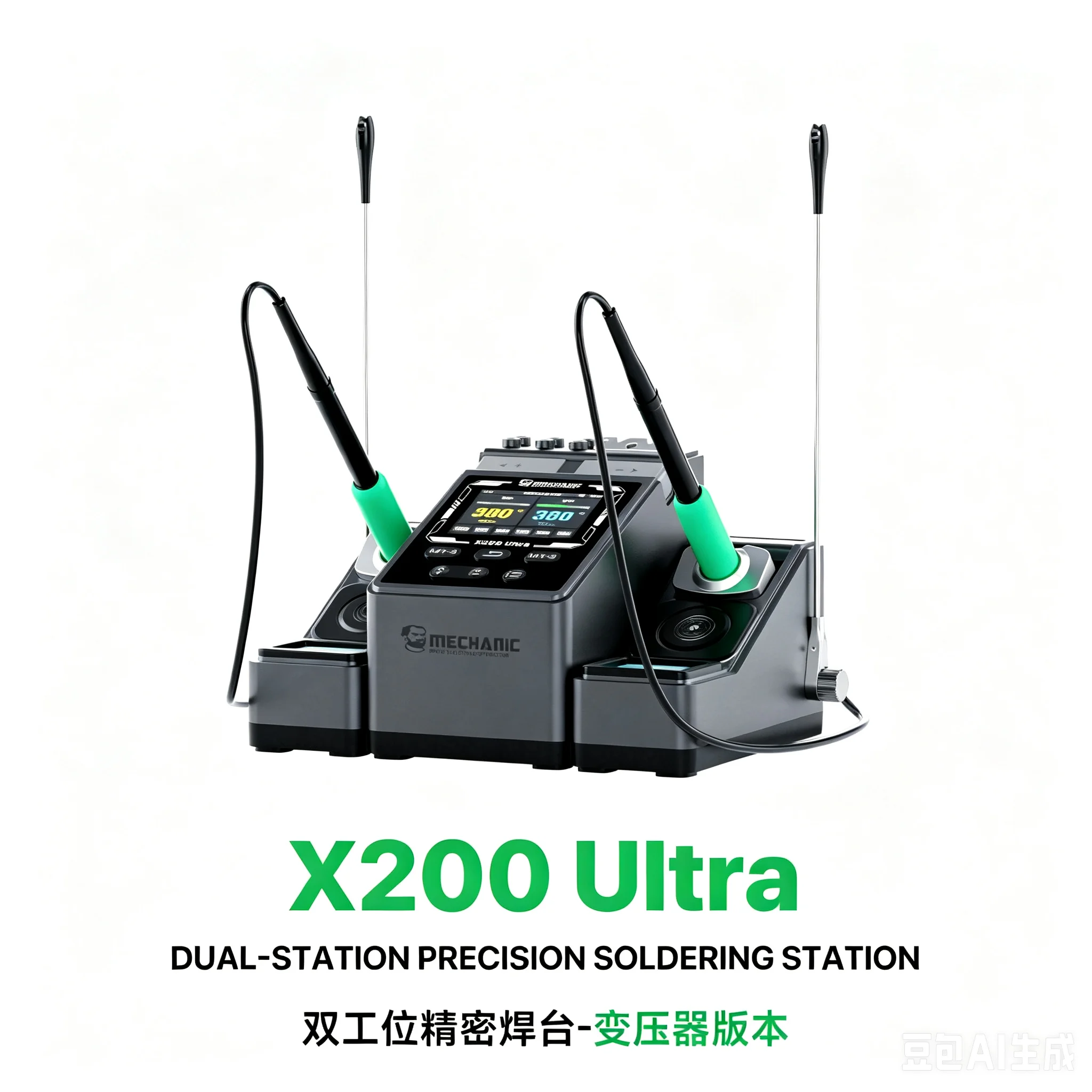 MECHANIC X200 Ultra Dual  Precision Soldering Station Desktop Soldering  Machine  for High Precision Work Rapid Heating