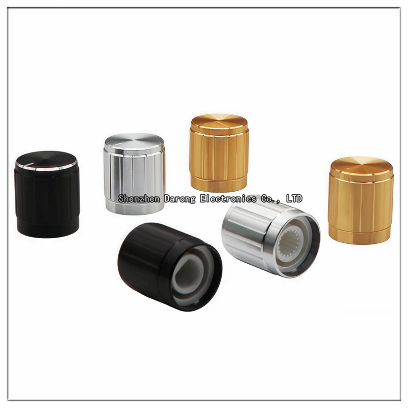 5PCS 15×17mm aluminum-plastic knob cap, potentiometer/encoder knob cap, volume/electronic instrument equipment switch