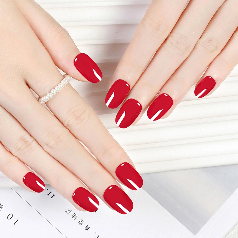 Abestyou 24pcs/pack Press On Acrylic Nails Sets With Poly Gel Stickers And File Tools Set Long Reusable Faux Nail Tech Supplies
