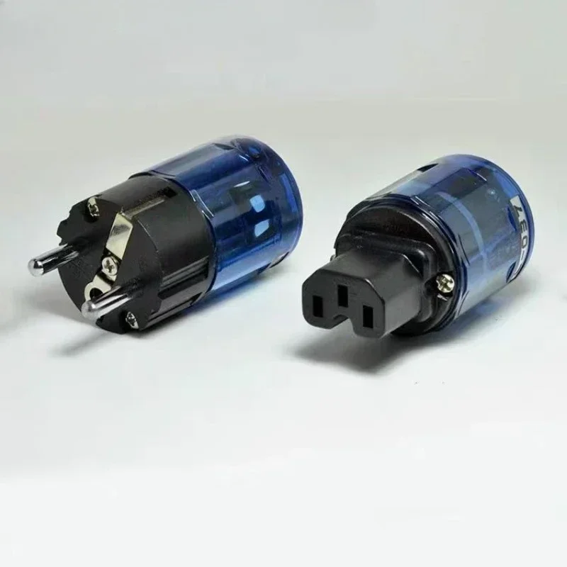 Hifi oyaide C-037 p-037e Schuko الروديوم مطلي النحاس الاتحاد الأوروبي التيار المتناوب قابس طاقة Ver IEC موصل لتقوم بها بنفسك
