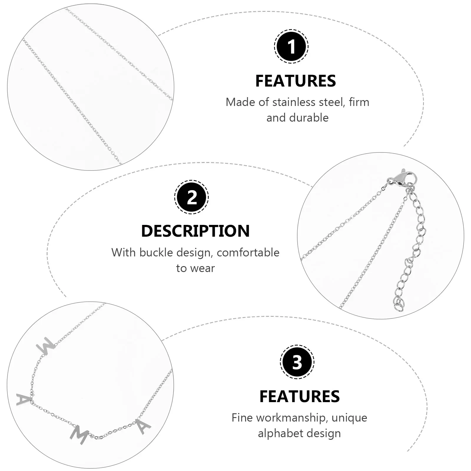 

Stainless Steel Necklace Mother Mothers Necklaces for Women Mom Mother's Day Mother-daughter Jewelry European and American