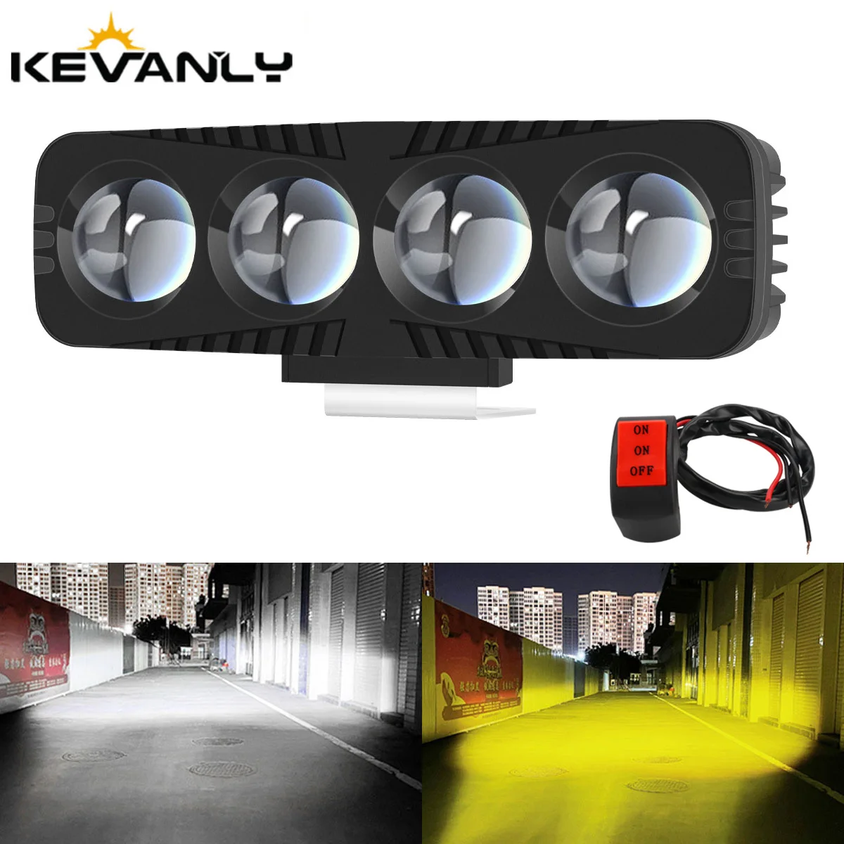 2pcs Additional LED Motorcycle Lights Headlight Spotlights 4lens Laser bulb moto Auxiliary lamp Fog Lights Scooter Driving light