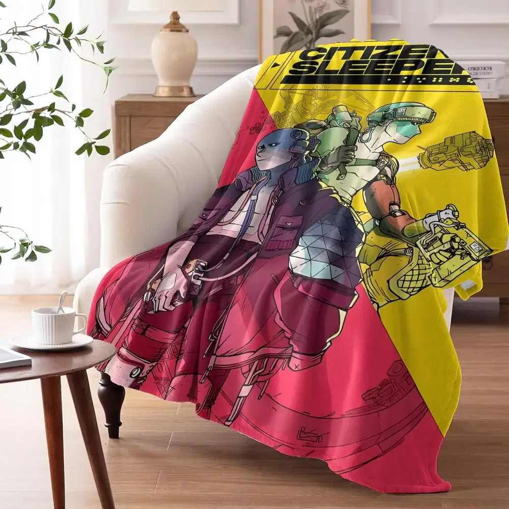 C-Citizen S-Sleeper Blanket Bedspread on the Bed Blankets and Throws Home Throw Sofa School Knee Halloween Linens Anime Winter